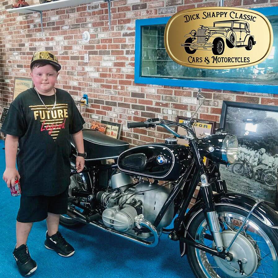 Ryker Shappy With 1961 BMW R69S originally owned by his late grandfather, Bob Shappy.